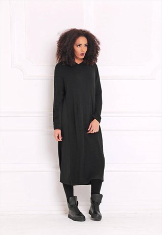 KNITTED DRESS/ BLACK DRESS