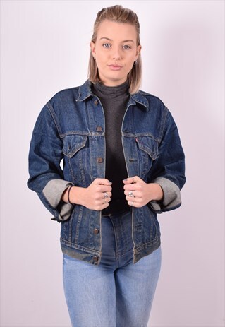 LEVI'S WOMENS VINTAGE DENIM JACKET MEDIUM BLUE 90S
