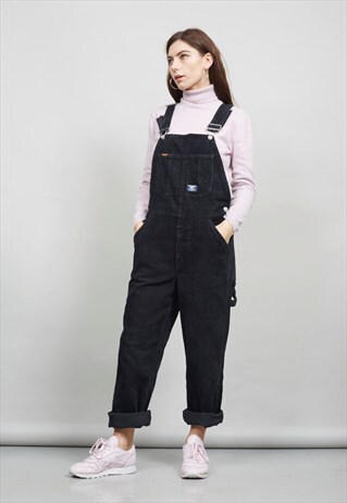 VINTAGE BLACK 90'S RIFLE CORDUROY DUNGAREES