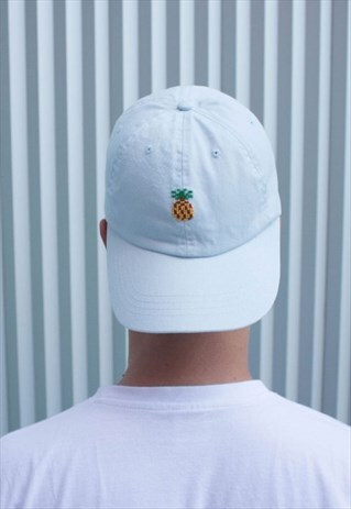 PASTEL BLUE DAD CAP PINEAPPLE EMBROIDERED