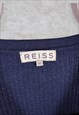 REISS CARDIGAN BLUE MEDIUM