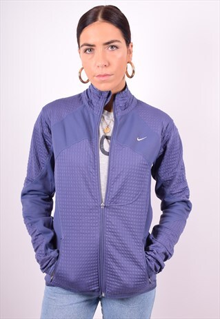 NIKE WOMENS VINTAGE TRACKSUIT TOP JACKET MEDIUM PURPLE 90'S