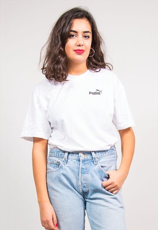 90'S VINTAGE WHITE PUMA T-SHIRT