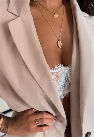 LOTUS NECKLACE GOLD PLATED YOGA JEWELLERY STAINLESS STEEL