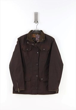 Barbour Vintage Waxed Rain Jacket in Brown - S