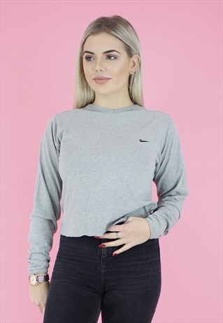 90S GREY NIKE CROPPED TOP