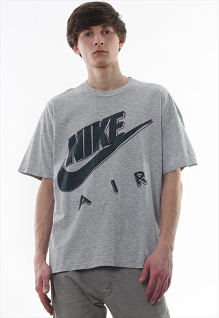 VINTAGE NIKE TEE 90S GREY BIG LOGO