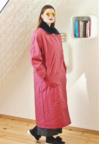 DUSKY RED LONG COAT