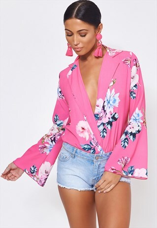 HAITI PINK FLORAL BODYSUIT