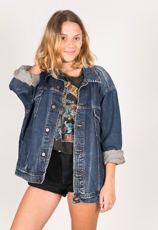 VINTAGE 80S WRANGLER DENIM TRUCKER / C402