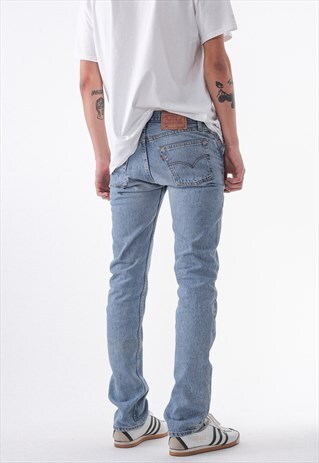 VINTAGE LEVIS 501 DENIM PANTS TROUSERS SLIM 90S BLUE