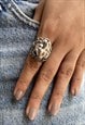 UNISEX SILVER LION RING