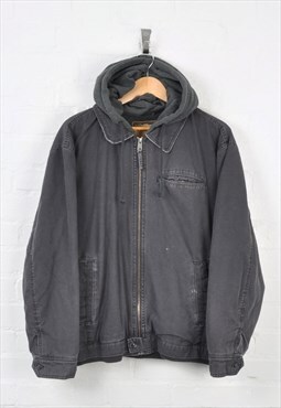 Vintage Workwear Hooded Detroit Jacket Grey XL