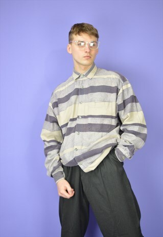 VINTAGE GREY GRAPHIC LONG SLEEVE SHIRT
