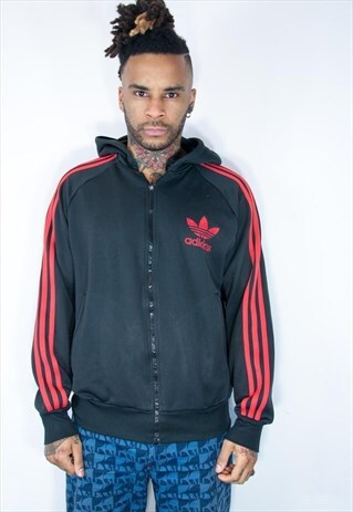 VINTAGE ADIDAS HOODIE BLACK