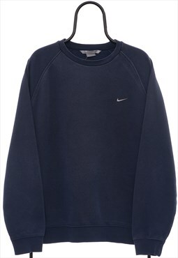Vintage Nike Logo Navy Sweatshirt Womens