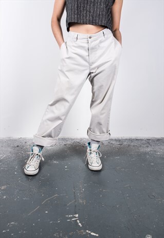 DOCKERS VINTAGE 1980S BEIGE TROUSERS