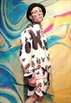 BUTTERFLY TRACK JACKET HANDMADE CARTOON EMOJI BOMBER WHITE