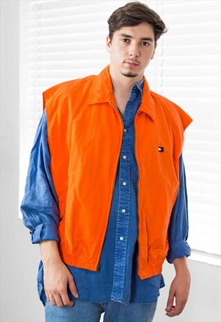 VINTAGE TOMMY HILFIGER SLEEVELESS JACKET VEST 90S XL 15.1