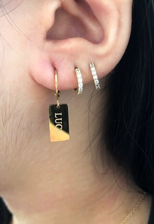 GOLD LUCK HOOP EARRINGS