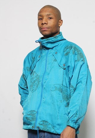 VINTAGE SERGIO TACCHINI LOGO TRACK TOP JACKET BLUE