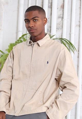 VINTAGE RALPH LAUREN HARRINGTON JACKET BEIGE