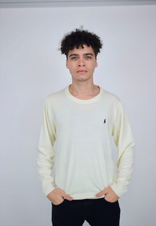 VINTAGE 90'S RALPH LAUREN CREAM JUMPER