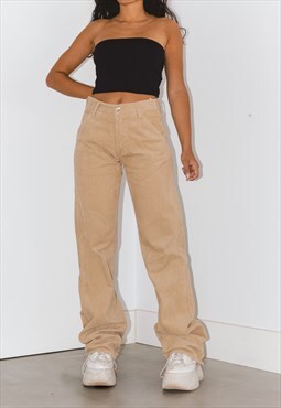 Vintage 90s High Waist Corduroy Baggy Trousers