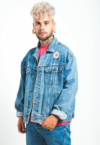 VINTAGE 80S ORIGINAL LEE BASIC DENIM JACKET/ S6747