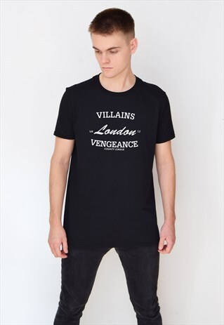 BLACK LONDON LEAGUE T-SHIRT