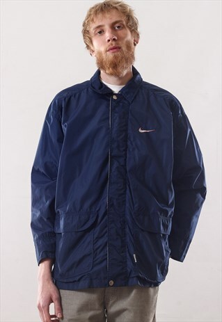VINTAGE MENS NIKE BIG LOGO WINDBREAKER COACH JACKET