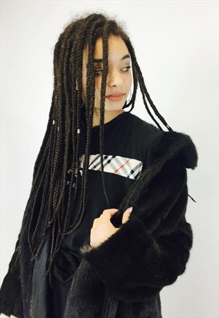 VINTAGE 80S FAUX FUR COAT