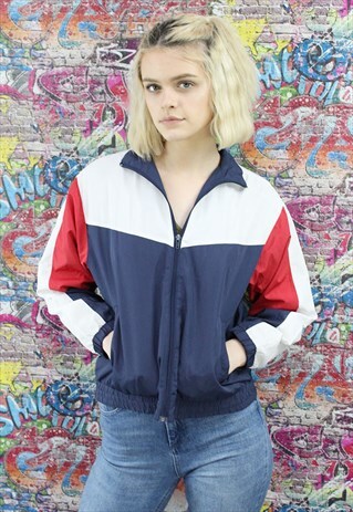 VINTAGE 90S SHELL JACKET / WIND BREAKER. UNISEX SPORTSWEAR.