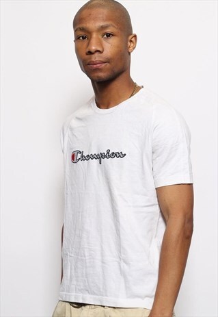 VINTAGE CHAMPION LOGO T-SHIRT WHITE