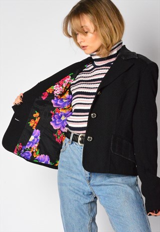 VINTAGE 70S BLACK DOLCE & GABBANA BLAZER