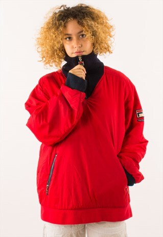 VINTAGE 90S RED FILA SKIING JACKET