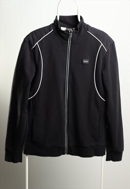 Vintage Armani Zip up Lining Sweatshirt Black