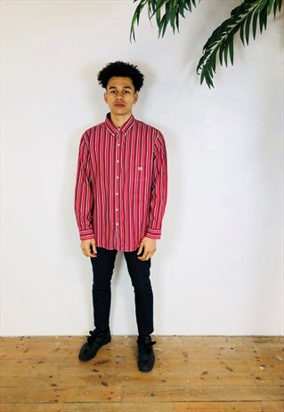 RED AND WHITE STRIPED CHAPS SHIRT
