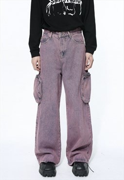 Men's Multi-pocket pink jeans SS24 Vol.1