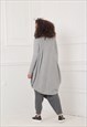 SOFT FINE KNIT CARDIGAN IN OVERSIZED BALLOON SHAPED BACK 