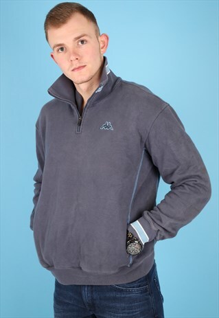 VINTAGE KAPPA SWEATSHIRT IN GREY NSW47