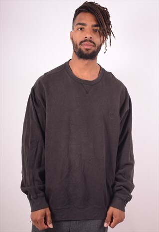 CHAPS MENS VINTAGE SWEATSHIRT JUMPER XXL BLACK 90S