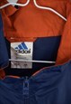 VINTAGE ADIDAS WINDBREAKER JACKET IN BLUE L