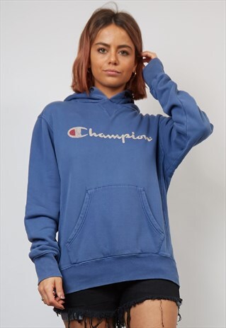 VINTAGE 80'S CHAMPION BLUE HOODIE