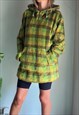 VINTAGE CHECKED FLEECE HOODIE JUMPER