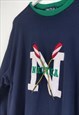 VINTAGE NAUTICA SWEATSHIRT 90S IN BLUE L