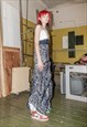 90'S VINTAGE ICONIC MET GALA BEADED GOWN IN BLACK & WHITE