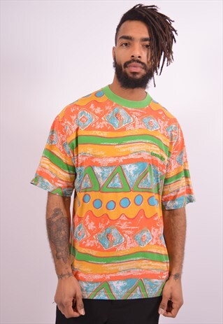 INVICTA MENS VINTAGE T-SHIRT TOP LARGE MULTI 90S