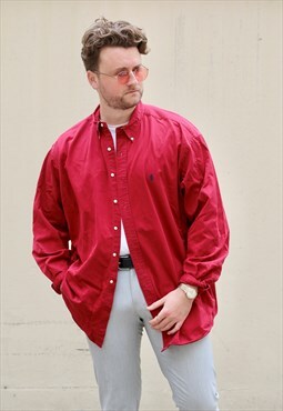 Ralph Lauren Blake USA Classic 90s Lust Red Shirt 