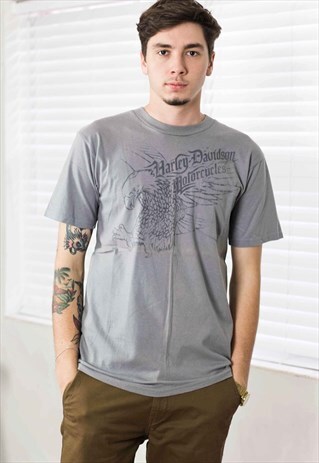 VINTAGE HARLEY-DAVIDSON T-SHIRT LOGO 90S M 8.0